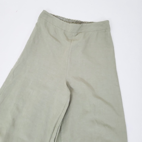 Ozai N Ku Linen Culottes Capris Rayon Sparta Tulip Pants Tapered Ankle Cropped - Picture 3 of 8